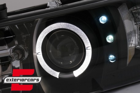 Prednja svjetla Angel Eyes (crna) / Dodge RAM (1994-2001), LPDO02