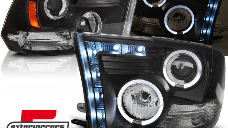 Prednja svjetla Angel Eyes (crna) / Dodge RAM (2009-2018), LPDO08