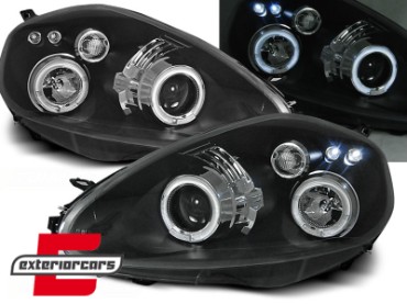 Prednja svjetla Angel Eyes (crna) / / Fiat Grande Punto (2005-2008), LPFI04