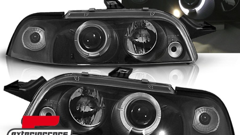 Prednja svjetla Angel Eyes (crna) / Fiat Punto 1 (1993-1999), LPFI09