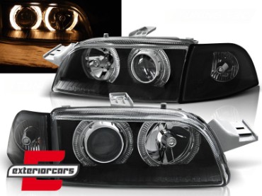 Prednja svjetla Angel Eyes (crna) / Fiat Punto 1 (1993-1999), LPFI10