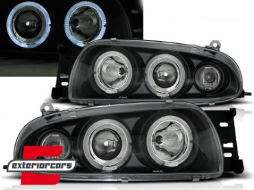 Prednja svjetla Angel Eyes (crna) / Ford Fiesta Mk4 (1995-08.1999), LPFO15