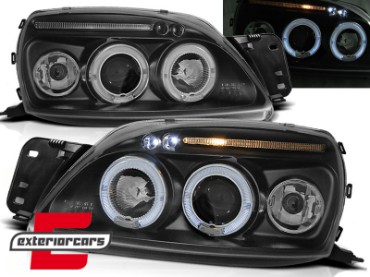 Prednja svjetla Angel Eyes (crna) / Ford Fiesta Mk4.5 (09.1999-2002), LPFO27