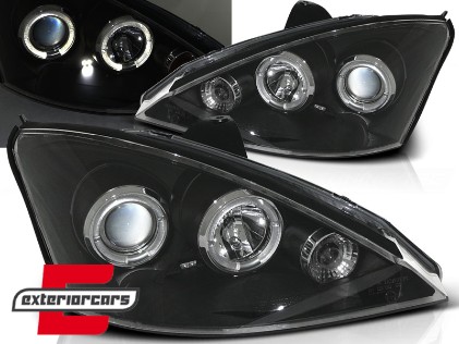Prednja svjetla Angel Eyes (crna) / Ford Focus (1998-10.2001), LPFO10