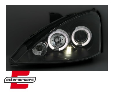 Prednja svjetla Angel Eyes (crna) / Ford Focus Facelift (11.2001-2004), LPFO02