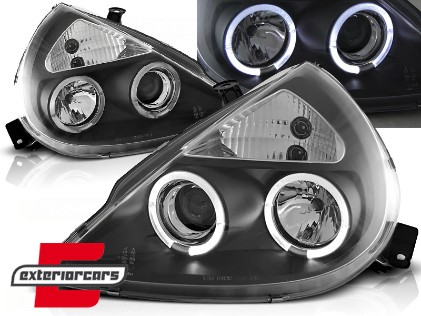 Prednja svjetla Angel Eyes (crna) / Ford KA (1996-2008), LPFO12
