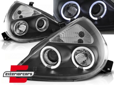 Prednja svjetla Angel Eyes (crna) / Ford KA (1996-2008), LPFO12