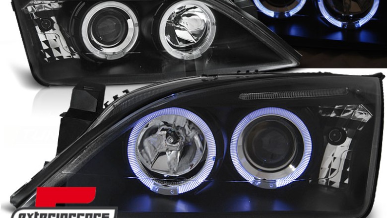 Prednja svjetla Angel Eyes (crna) / Ford Mondeo (2000-2007), LPFO35