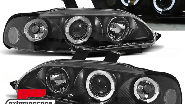 Prednja svjetla Angel Eyes (crna) / Honda Civic hatchback (1991-1995), LPHO02