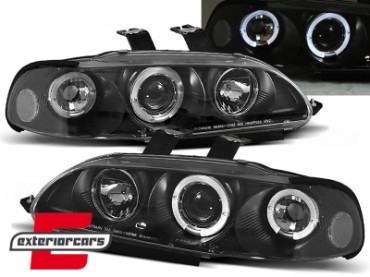 Prednja svjetla Angel Eyes (crna) / Honda Civic limuzina (1991-1995), LPHO12