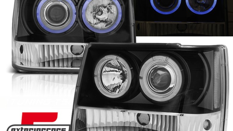 Prednja svjetla Angel Eyes (crna) / JEEP Grand Cherokee (1993-1998), LPCH12