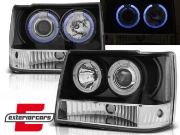 Prednja svjetla Angel Eyes (crna) / JEEP Grand Cherokee (1993-1998), LPCH12