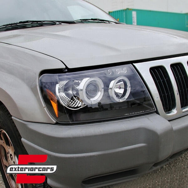 Prednja svjetla Angel Eyes (crna) / JEEP Grand Cherokee (1999-05.2005), LPCH04
