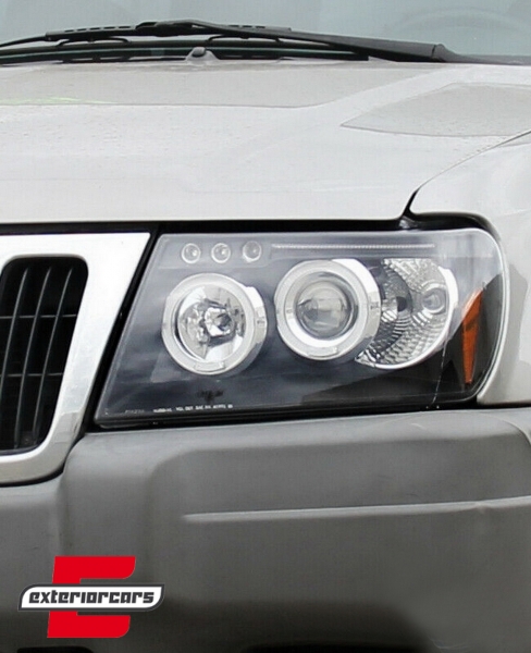 Prednja svjetla Angel Eyes (crna) / JEEP Grand Cherokee (1999-05.2005), LPCH04