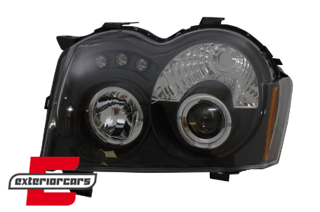 Prednja svjetla Angel Eyes (crna) / Jeep Grand Cherokee WK (2005-2008), LPCH06