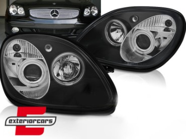 Prednja svjetla Angel Eyes (crna) /Mercedes SLK R170 (1996-2004), LPME15