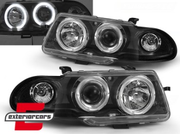 Prednja svjetla Angel Eyes (crna) / Opel Astra F (1991-1994), LPOP02