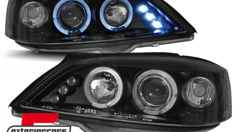 Prednja svjetla Angel Eyes (crna) / Opel Astra G (1997-2004), LPOP18