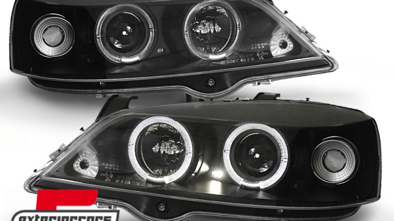 Prednja svjetla Angel Eyes (crna) / Opel Astra G (1997-2004), LPOP19