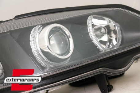Prednja svjetla Angel Eyes (crna) / Opel Astra G (1997-2004), LPOP32