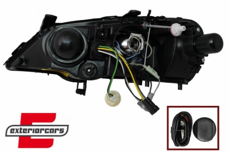 Prednja svjetla Angel Eyes (crna) / Opel Astra G (1997-2004), LPOP32