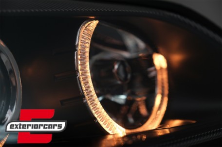 Prednja svjetla Angel Eyes (crna) / Opel Astra G (1997-2004), LPOP32