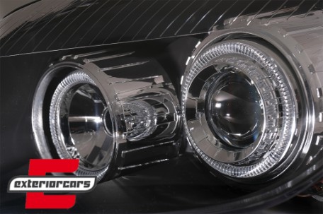 Prednja svjetla Angel Eyes (crna) / Opel Astra H (2004-2010), LPOP72