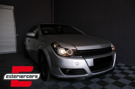 Prednja svjetla Angel Eyes (crna) / Opel Astra H (2004-2010), LPOP72