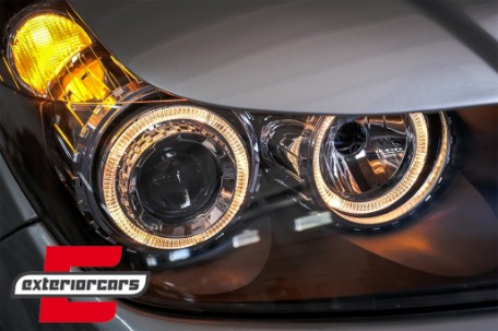 Prednja svjetla Angel Eyes (crna) / Opel Astra H (2004-2010), LPOP72