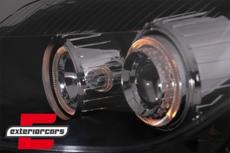 Prednja svjetla Angel Eyes (crna) / Opel Astra H (2004-2010), LPOP72