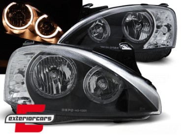 Prednja svjetla Angel Eyes (crna) / Opel Corsa C (2000-2006), LPOP93