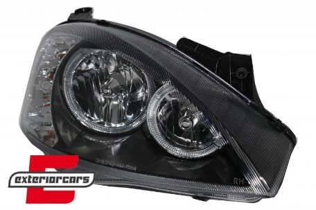 Prednja svjetla Angel Eyes (crna) / Opel Corsa C (2000-2006), LPOP93
