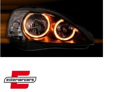 Prednja svjetla Angel Eyes (crna) / Opel Corsa C (2000-2006), LPOP93