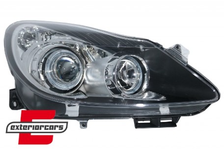 Prednja svjetla Angel Eyes (crna) / Opel Corsa D (04.2006-2011), LPOP70