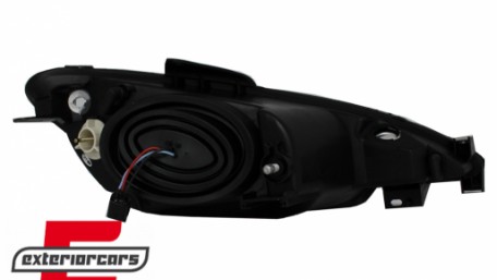 Prednja svjetla Angel Eyes (crna) / Peugeot 206 (2003-2009), LPPE03