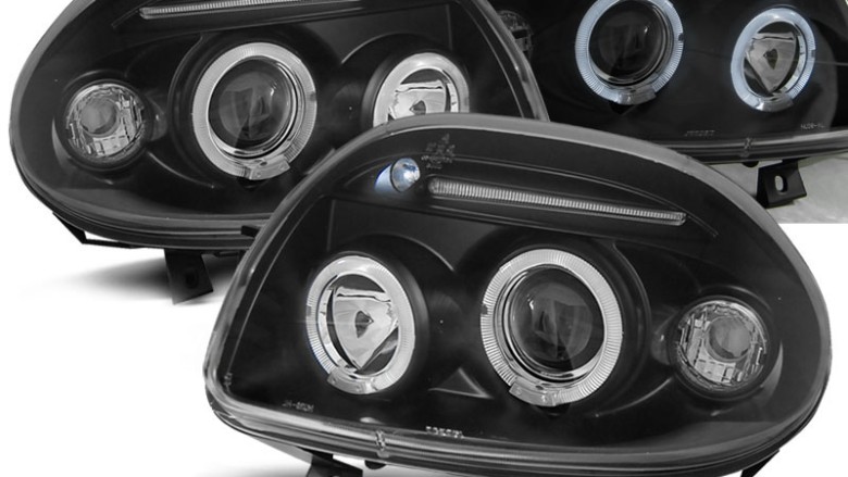 Prednja svjetla Angel Eyes (crna) / Renault Clio II (1998-2001), LPRE22
