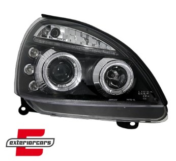 Prednja svjetla Angel Eyes (crna) / Renault Clio II (2001-2005), LPRE14