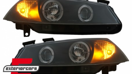 Prednja svjetla Angel Eyes (crna) / RENAULT MEGANE 2 (2002-2005), LPRE12