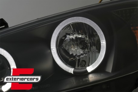 Prednja svjetla Angel Eyes (crna) / RENAULT MEGANE 2 (2002-2005), LPRE12