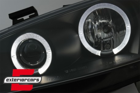 Prednja svjetla Angel Eyes (crna) / RENAULT MEGANE 2 (2002-2005), LPRE12