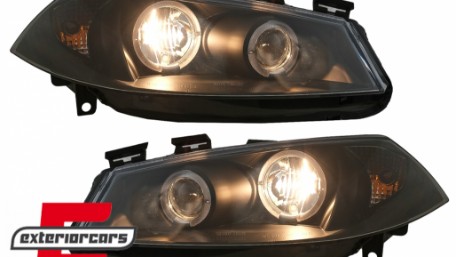 Prednja svjetla Angel Eyes (crna) / RENAULT MEGANE 2 (2002-2005), LPRE12