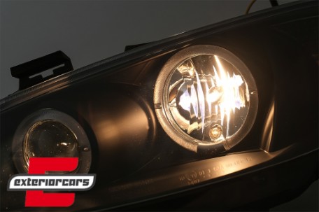 Prednja svjetla Angel Eyes (crna) / RENAULT MEGANE 2 (2002-2005), LPRE12