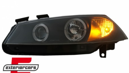 Prednja svjetla Angel Eyes (crna) / RENAULT MEGANE 2 (2002-2005), LPRE12