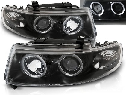 Prednja svjetla Angel Eyes (crna) / Seat Leon Toledo (1999-2004), LPSE02