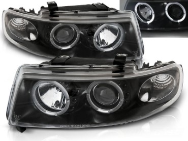 Prednja svjetla Angel Eyes (crna) / Seat Leon Toledo (1999-2004), LPSE02