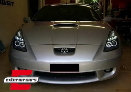 Prednja svjetla Angel Eyes (crna) / Toyota Celica T230 (1999-2005), LPTO14