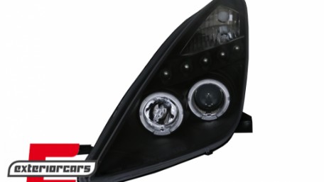 Prednja svjetla Angel Eyes (crna) / Toyota Celica T230 (1999-2005), LPTO14