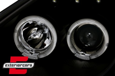Prednja svjetla Angel Eyes (crna) / Toyota Celica T230 (1999-2005), LPTO14