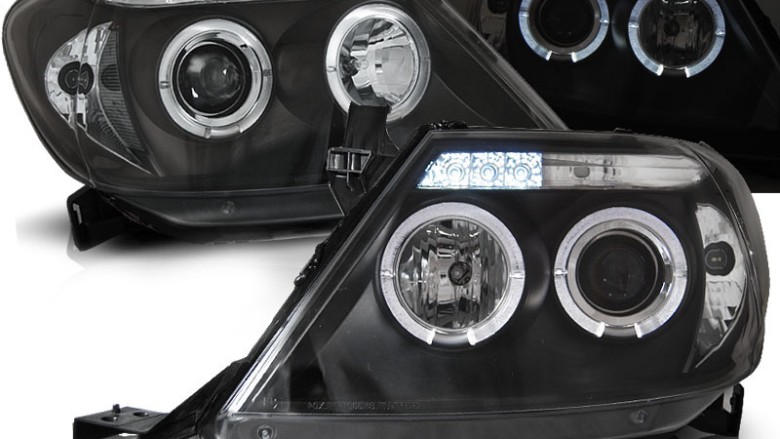 Prednja svjetla Angel Eyes (crna) / Toyota Hilux (2005-2011), LPTO08