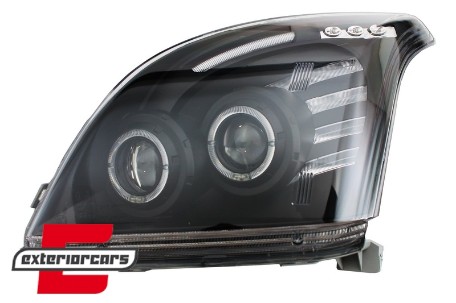 Prednja svjetla Angel Eyes (crna) / Toyota Land Cruiser FJ120 (2003-2008), LPTO06